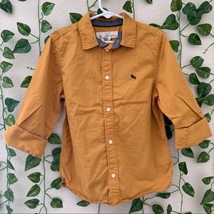 4/20 Boys mustard button down long  sleeve